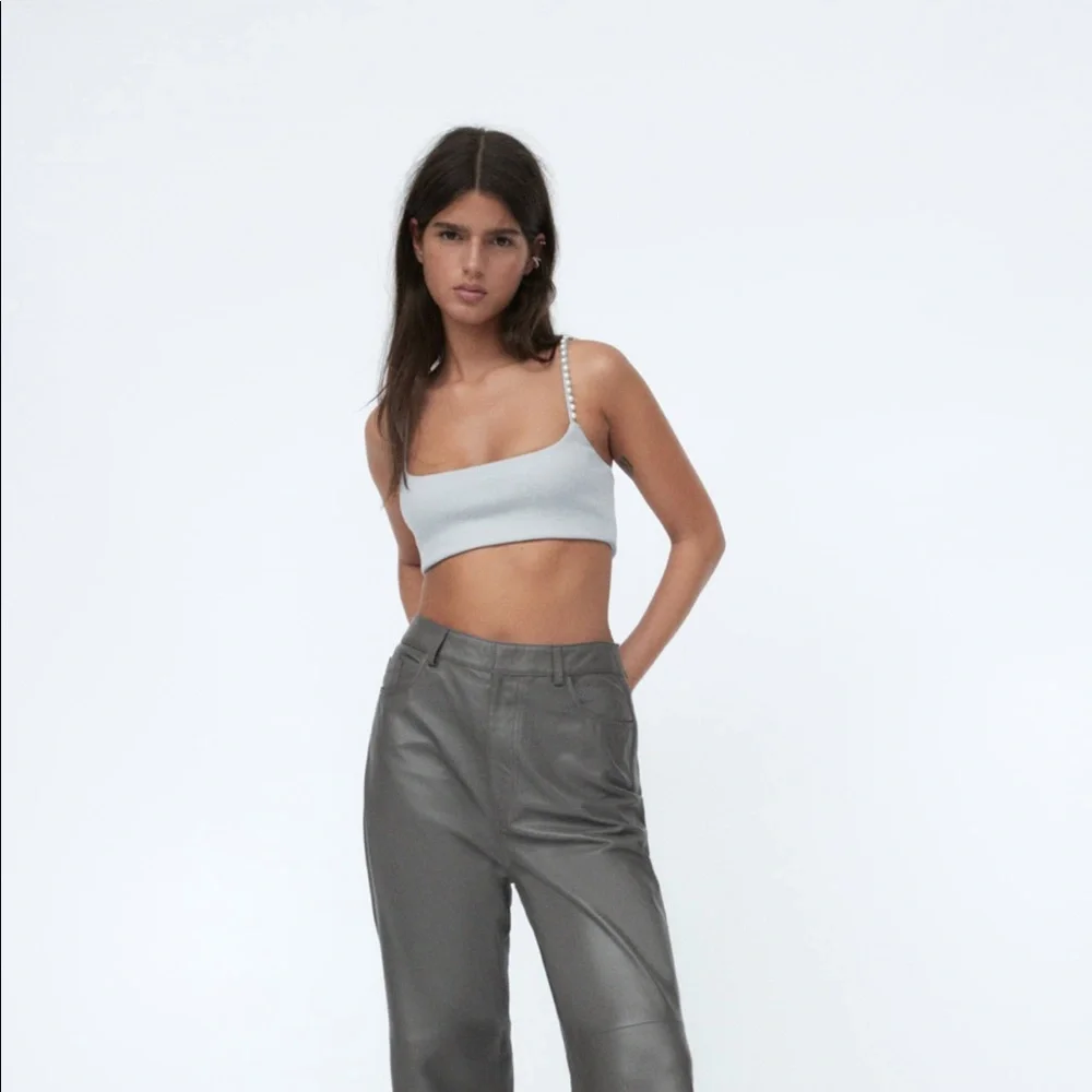 NWOT🌸Zara pearl crop top - Picture 3 of 4